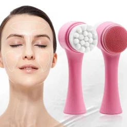 Doppelseitige Peeling-Gesichtsbürste – Reinigungs- und Massagegerät