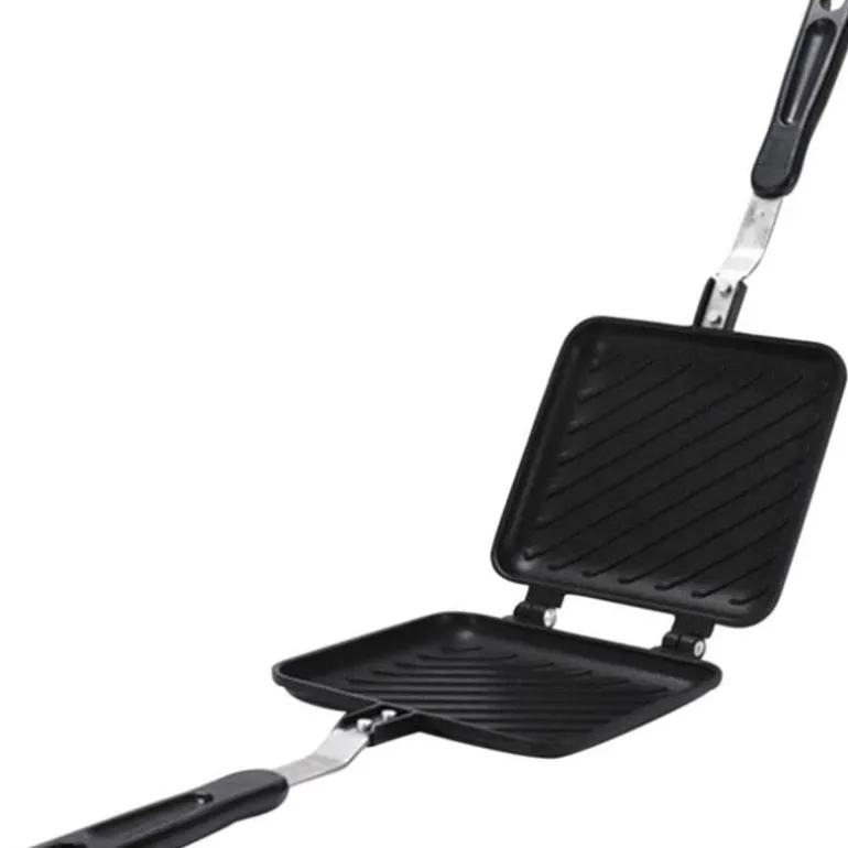 Doppelseitige Sandwichmaker-Pfanne mit Antihaftbeschichtung – Vielseitige Grillplatte für einfache Sandwiches