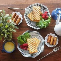 Doppelseitige Sandwichmaker-Pfanne mit Antihaftbeschichtung – Vielseitige Grillplatte für einfache Sandwiches
