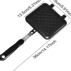 Doppelseitige Sandwichmaker-Pfanne mit Antihaftbeschichtung – Vielseitige Grillplatte für einfache Sandwiches