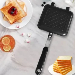 Doppelseitige Sandwichmaker-Pfanne mit Antihaftbeschichtung – Vielseitige Grillplatte für einfache Sandwiches