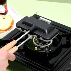 Doppelseitiger Sandwichmaker mit Antihaftbeschichtung – Schnellgrill für einfache Snacks