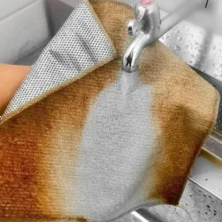 Doppelseitiges Reinigungstuch aus Silberdraht – Ultra-saugfähiges Reinigungstuch