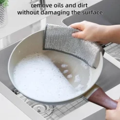Doppelseitiges Reinigungstuch aus Silberdraht – Ultra-saugfähiges Reinigungstuch