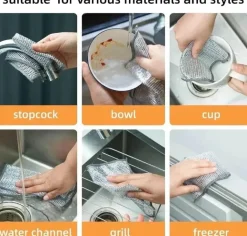 Doppelseitiges Reinigungstuch aus Silberdraht – Ultra-saugfähiges Reinigungstuch