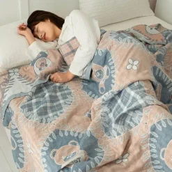 Doppelte Baumwolldecke - Weiche, atmungsaktive Bettdecke