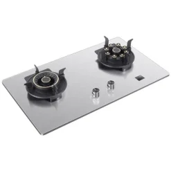 Doppelter Gasherd aus Edelstahl – verstellbares Lift-Design