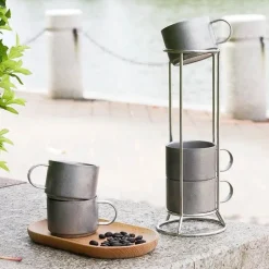 Doppelwandige Kaffeetassen aus Edelstahl – 5er-Pack isolierte Becher für heiße und kalte Getränke