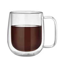 Doppelwandige Tee-/Kaffeetasse aus Glas – Getränkebecher im Kungfu-Stil