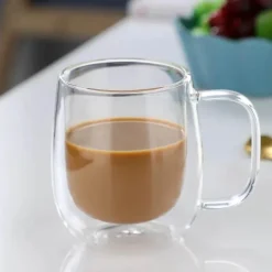Doppelwandiger Kaffeebecher aus Glas – hitzebeständige Espresso-Cocktailtasse
