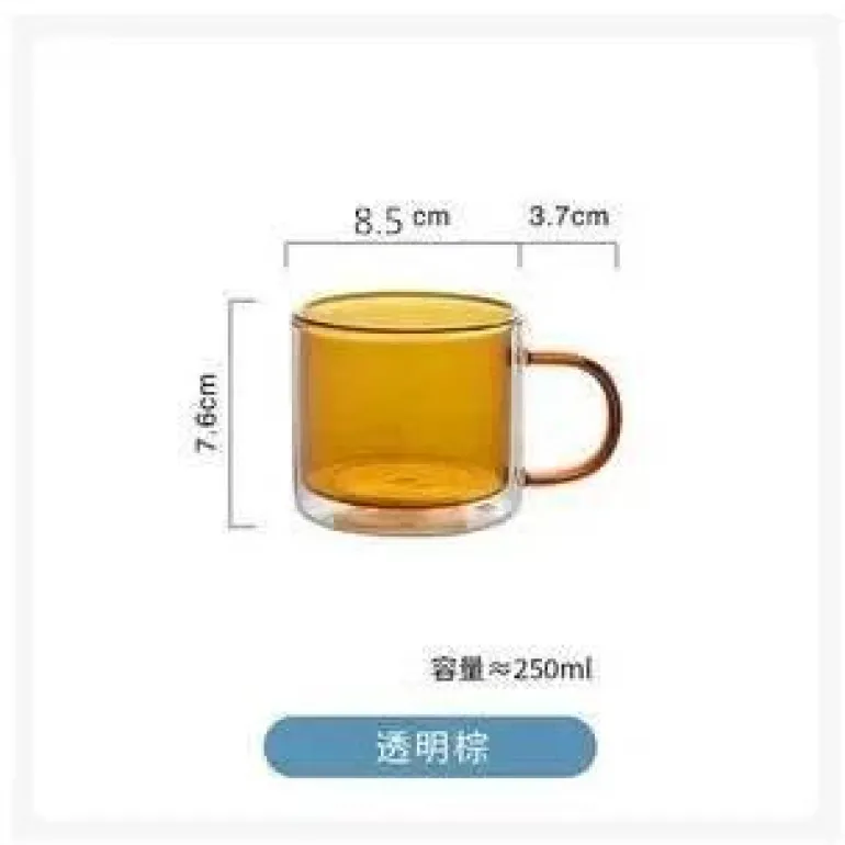 Doppelwandiges Glasbecher-Set – 250 ml für Kaffee, Tee, Wein, Whiskey, Saft