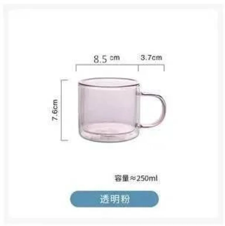 Doppelwandiges Glasbecher-Set – 250 ml für Kaffee, Tee, Wein, Whiskey, Saft