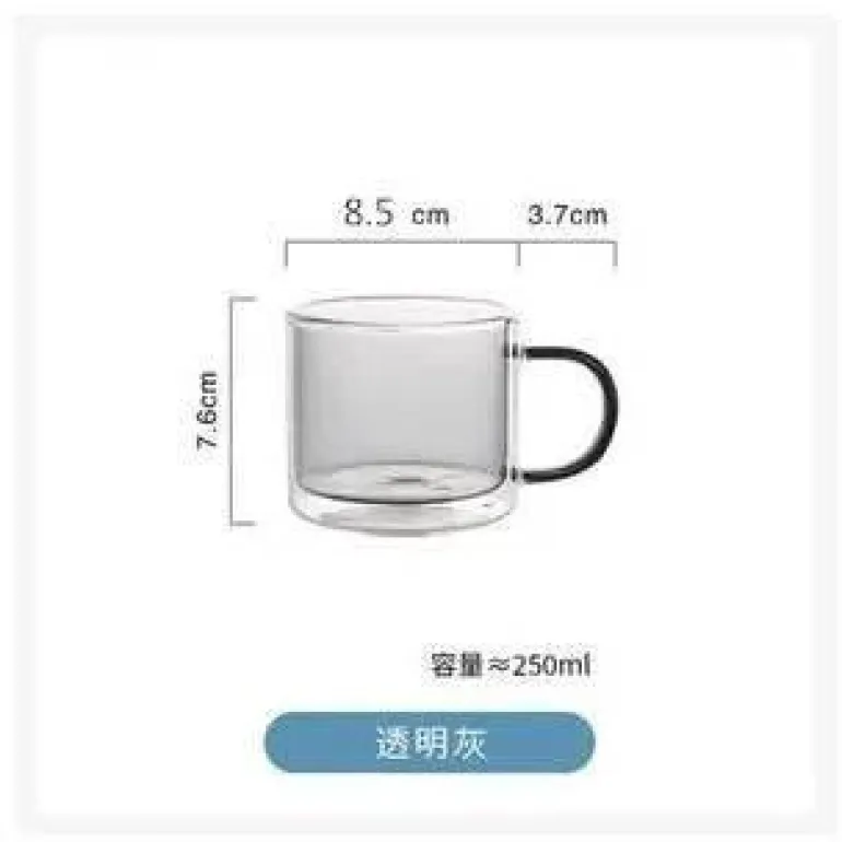 Doppelwandiges Glasbecher-Set – 250 ml für Kaffee, Tee, Wein, Whiskey, Saft