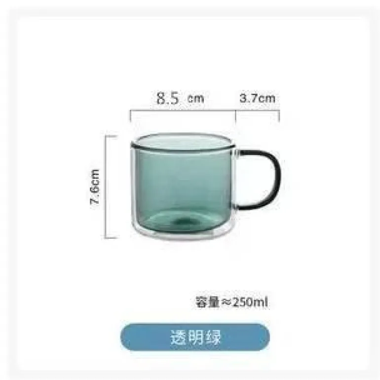 Doppelwandiges Glasbecher-Set – 250 ml für Kaffee, Tee, Wein, Whiskey, Saft