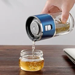 Doppelwandiges Tee-Ei aus Glas – vielseitige Thermoskanne für heiße und kalte Getränke