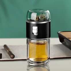 Doppelwandiges Tee-Ei aus Glas – vielseitige Thermoskanne für heiße und kalte Getränke