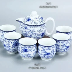 Drachen-Porzellan-Teekannen-Set – Kung-Fu-Puer-Oolong-Teegeschirr