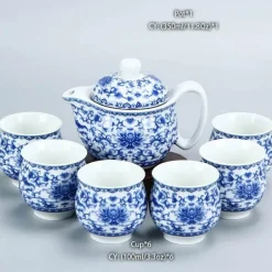 Drachen-Porzellan-Teekannen-Set – Kung-Fu-Puer-Oolong-Teegeschirr