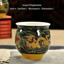 Drachen-Porzellan-Teekannen-Set – Kung-Fu-Puer-Oolong-Teegeschirr