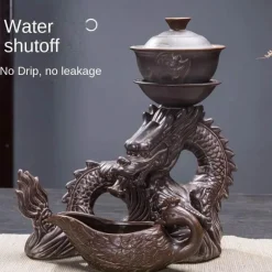 Drachen-Teeservice aus Keramik – Tragbares traditionelles Teeservice