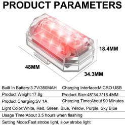 Drahtloser Blinker mit Fernbedienung - Antikollisions-Sicherheitslicht