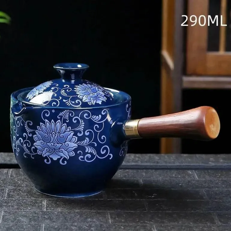 Drehbare Keramik-Teekanne – Traditionelles Harmony-Design
