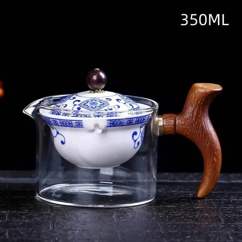 Drehbare Keramik-Teekanne – Traditionelles Harmony-Design