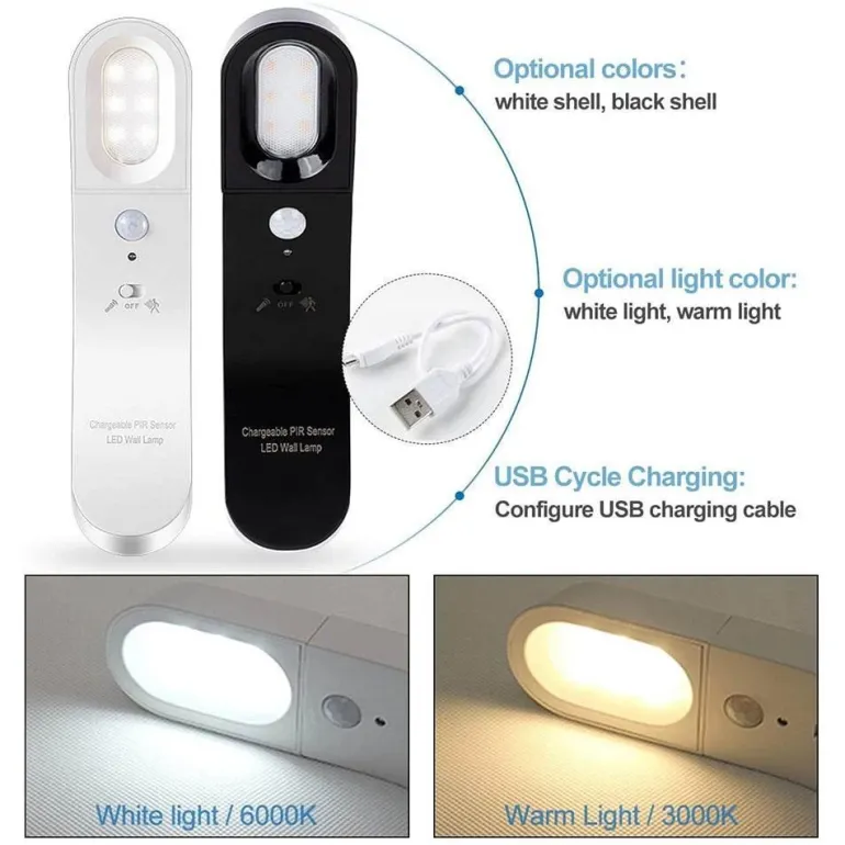 Drehbare LED-Wandleuchte mit Bewegungsmelder – Energieeffiziente Beleuchtung