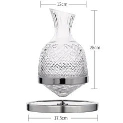 Drehbare Weinkaraffe aus Kristallglas – elegante Glaskaraffe