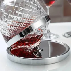 Drehbare Weinkaraffe aus Kristallglas – elegante Glaskaraffe