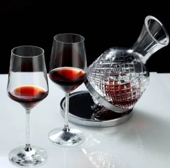 Drehbare Weinkaraffe aus Kristallglas – elegante Glaskaraffe