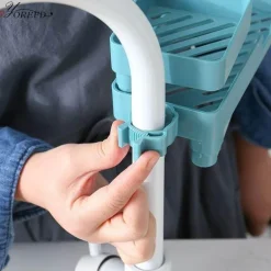 Drehbarer Abfluss-Organizer für die Küchenspüle – mehrschichtige Aufbewahrungslösung