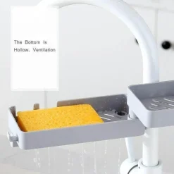 Drehbarer Abfluss-Organizer für die Küchenspüle – mehrschichtige Aufbewahrungslösung