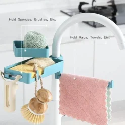 Drehbarer Abfluss-Organizer für die Küchenspüle – mehrschichtige Aufbewahrungslösung