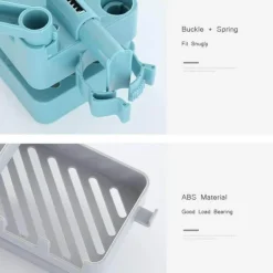 Drehbarer Abfluss-Organizer für die Küchenspüle – mehrschichtige Aufbewahrungslösung