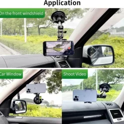 Drehbarer Autotelefonhalter mit langem Arm - Federsichere Universalhalterung