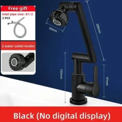 Drehbarer Badezimmerhahn – Japanisches Design mit Digitalanzeige