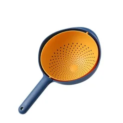 Drehbarer doppellagiger Abtropfkorb - Multifunktionaler Küchenorganizer