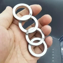 Drehbarer, faltbarer Selbstverteidigungsring aus Edelstahl