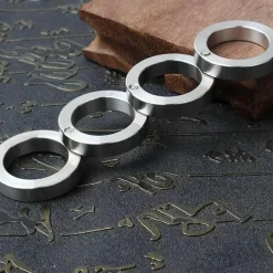 Drehbarer, faltbarer Selbstverteidigungsring aus Edelstahl