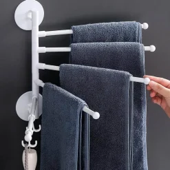 Drehbarer Handtuchhalter zur Wandmontage – Mehrschichtiger Badezimmer-Organizer