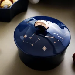 Drehbarer Snackteller aus Keramik – Nachthimmel-Design