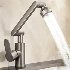 Drehbarer, spritzwassergeschützter Wasserhahnarm – universelle Passform