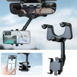 Drehbarer Telefonhalter für den Rückspiegel - Verstellbare Autohalterung