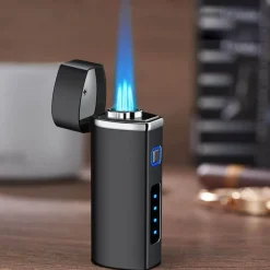 Dreiflammiges USB-Taschenfeuerzeug – winddichtes, wiederaufladbares Jet-Feuerzeug