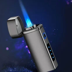 Dreiflammiges USB-Taschenfeuerzeug – winddichtes, wiederaufladbares Jet-Feuerzeug