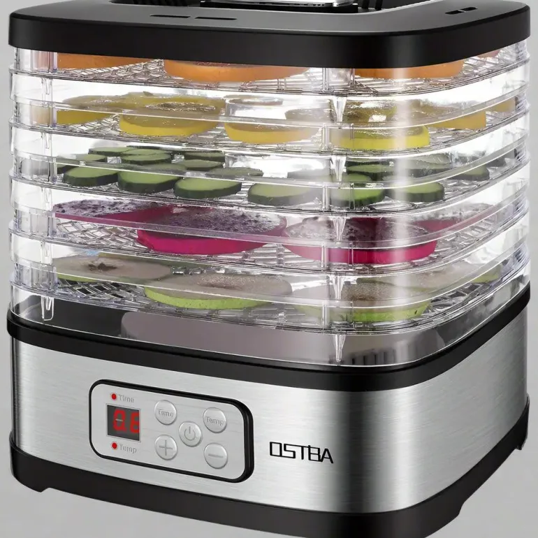 Dörrgerät – 5 Tabletts, 72-Stunden-Timer und Temperaturregelung