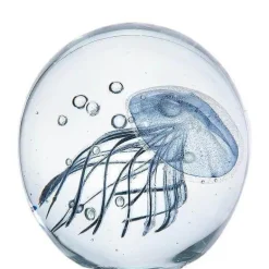 3D-Skulptur mit leuchtender Qualle – dekoratives Ozean-Kunst-Ornament