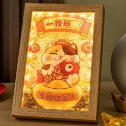 3D-Treibsand-Lichtmalerei – Künstlerische LED-Wanddekoration