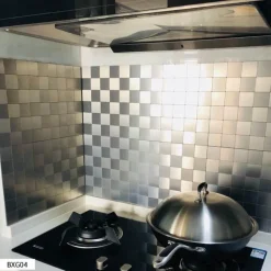 3D-Wandaufkleber aus Metallziegeln – selbstklebende Dekorplatten